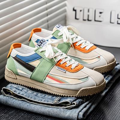 Men's Breathable Flat Bottom Sports Shoes Couple Casual Shoes Tennis Shoes Classic Running Shoes Lace Up Soft Sole Walking Shoes
