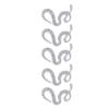 SnakE Shaped Rhinestones Trim Ribbon Mesh Wrap Roll   Clothing Accessories Applique (Silver)