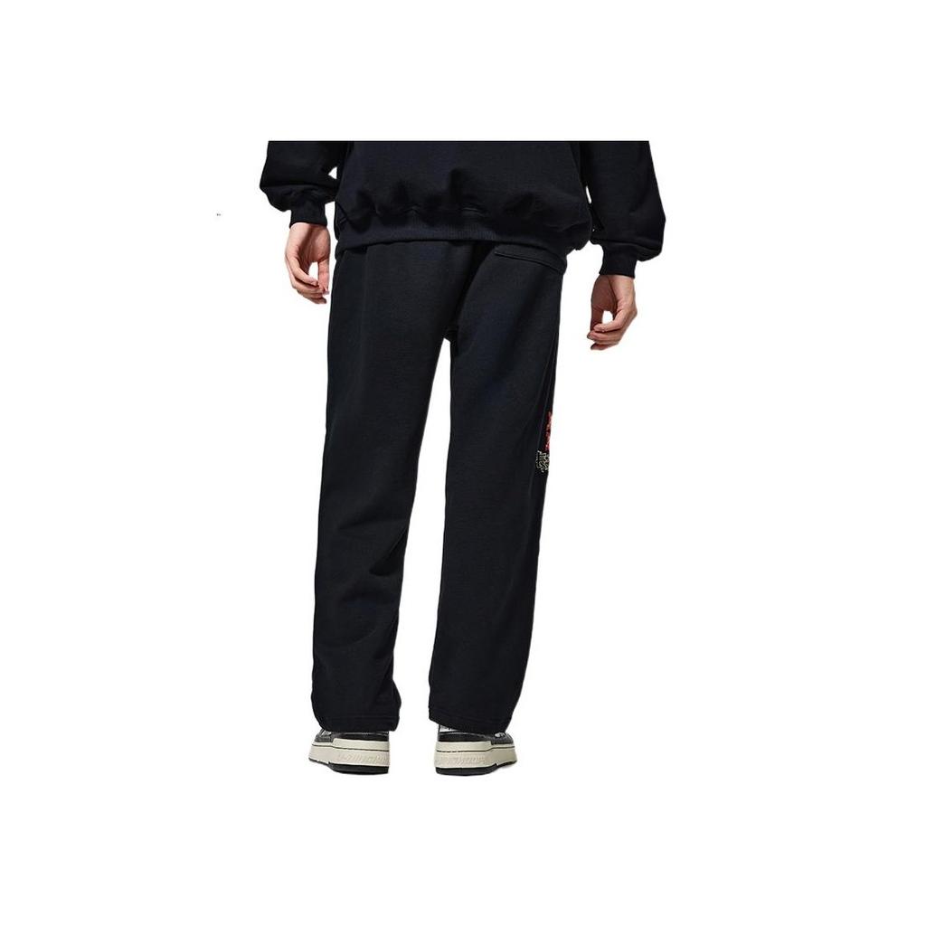 Li Ning Einfarbig Markenaufdruck Logo Elastische Bündchen Sporthose Herren Unterteile AKLSG33-2