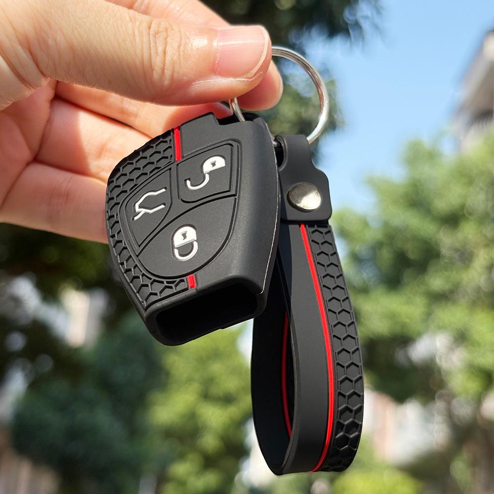 Keychain Key Case For Mercedes Benz V180 C B E R Class Gl Cls Clk W211 E200K W202 W210 Clk 230K C240 Car Remote Key Cover Caps