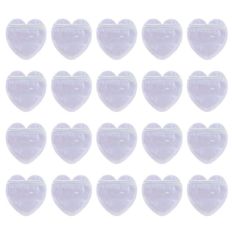 Versatile Heart shaped Self sealing Bags Trendy Jewelry Storage Bags Stylish Organizer for Showcasing Your Accessories