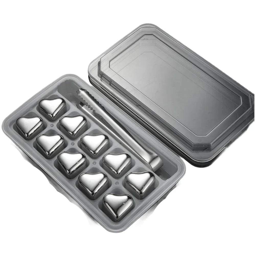 1set Reusable Stainless Steel Whiskey-Stones 3.1*2.6*2.7cm Chill Drinks Without Diluting Flavor! For 3-5 Hours Cooling Barware