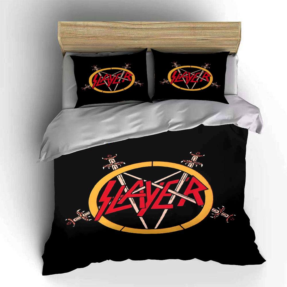 "Slayer Band Logo Bedding Set" Bedding Duvet Cover Set Duvet Cover Pillowcases (1 * Duvet Cover 2 * Pillowcases, Without Duvet Insert)