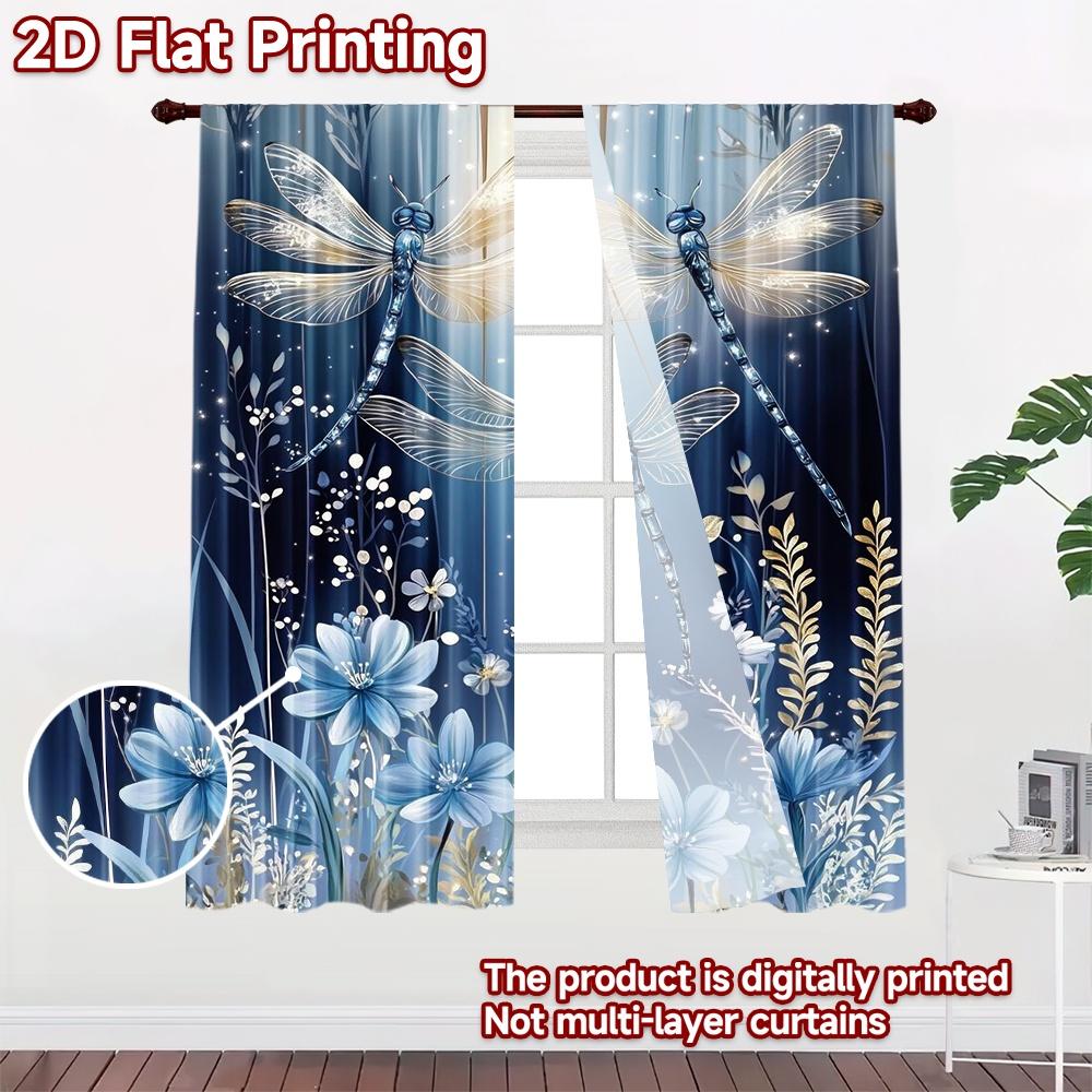 2D Flat Photography Backdrop Popular Scene Backdrop Dragonflies and Flowers (2) 100% Polyester Party & Holiday Decor for