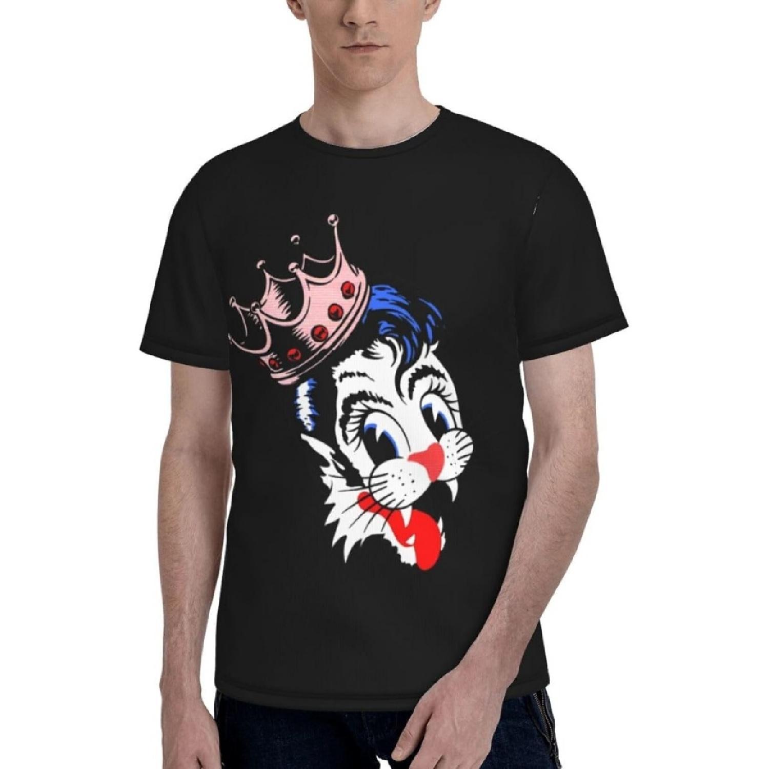 JOISOMI Men s t Shirt Stray Cats Band Men s Crew Neck Short Sleeve T-Shirt Fashion Casual Lightweight Workout Shirts S