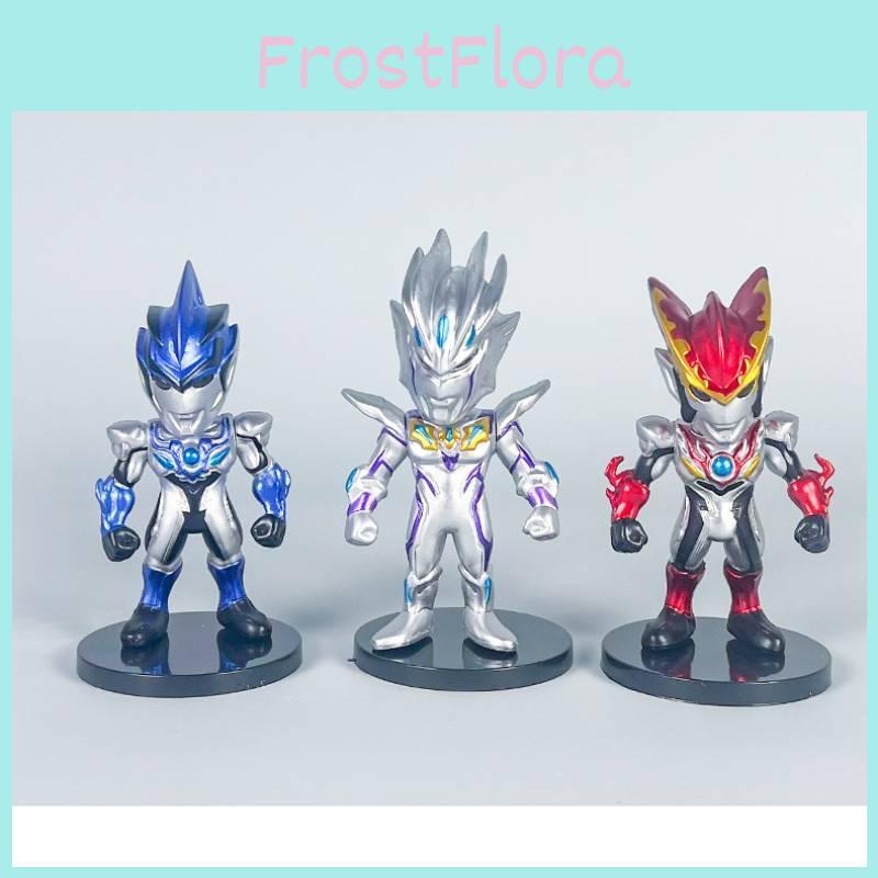 Ultraman Cartoon Character Mini Model Ornament Six Pieces Set For Fans And Giftgiving