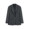 Women's Grey Suit Jacket - 2025 Spring Collection, Casual Petite Socialite Style