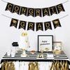 2026 Graduation Party Paper Banner Garland Hanging Spirals Gold Black Latex Balloon Class of 2026 Honeycomb Ornament Decoration