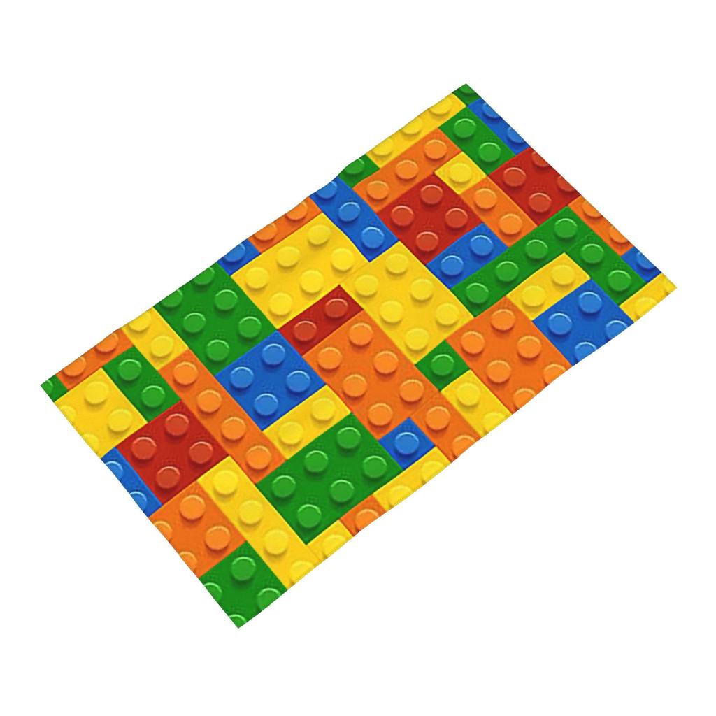 Building Blocks Construction Brick Soft Face Towel Quick Dry Pool Bath Cotton Towels Absorbent