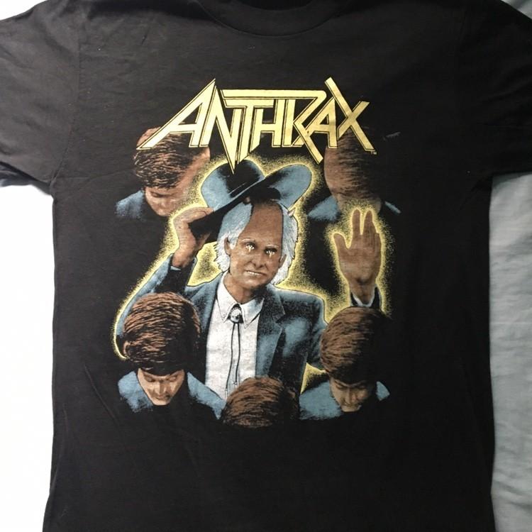 Vintage Anthrax Among The Living Phase Tour Short Sleeve All Size