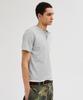 LEIRE Waffle Henley Neck Semi-Crop T-Shirt [Gray]