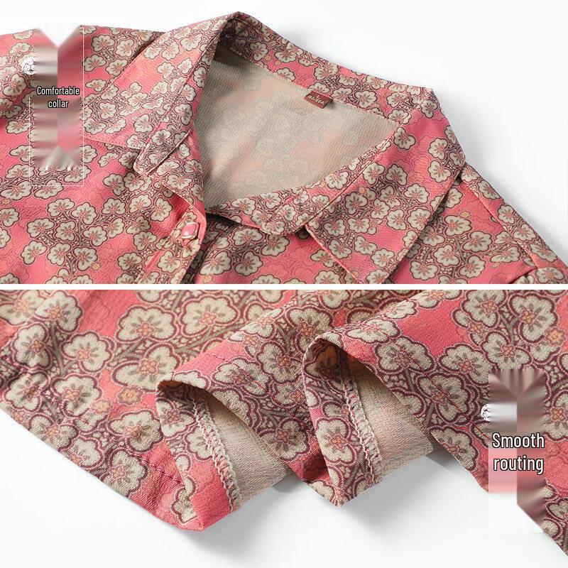 Elderly Women's Summer Lapel Cardigan Shirt