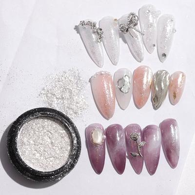 1 PC White Nail Art Pearl Powder High Gloss Popular Nail Pigment Powders Nail Accessories