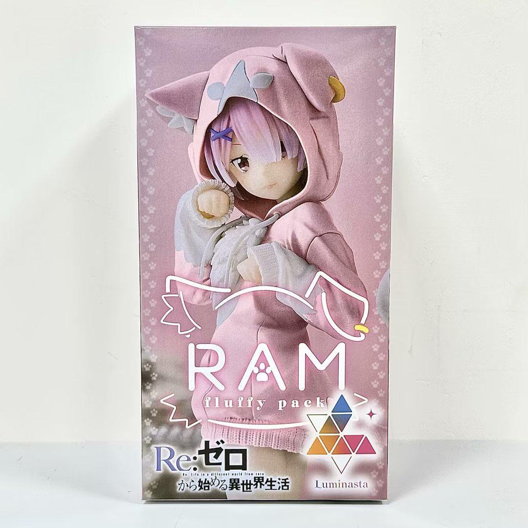 

ре:ZERO Starting Life In Another World Ram/Rem Аниме Фигурка девушки пушистая упаковка Ram/Rem Фигурка для взрослых Модель куклы Игрушки Pack of 1 Ram Retail Box