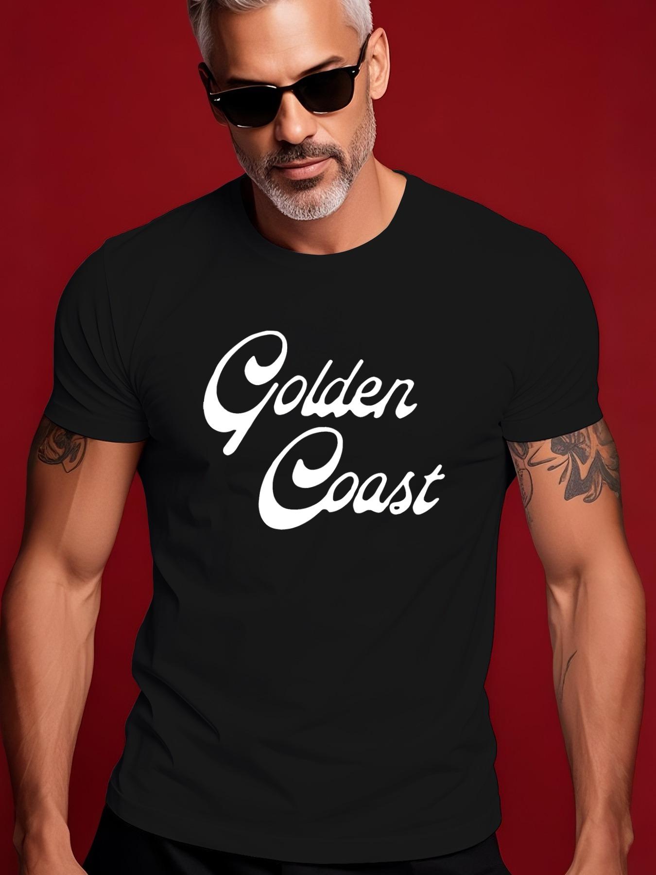 Golden COAST Short Sleeve Tshirt - Summer Streetwear Roun... XXXL