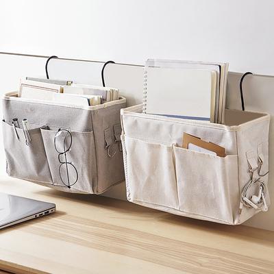 Organizzatore da Letto da Appendere con Ganci in Metallo Borsa Portaoggetti da Comodino Camere da Dormitorio