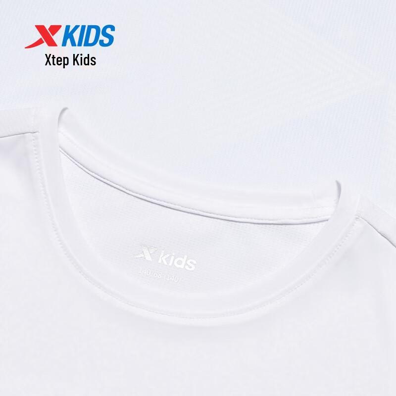 XTEP Boys' Color-Block Round Neck Short Sleeve Knit Shirt