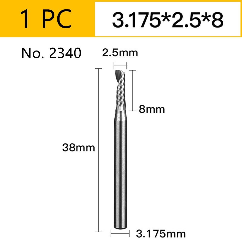 1Pcs Carbide End Milling Bits Single Flute Mill Tool New Router Bit CNC Machine