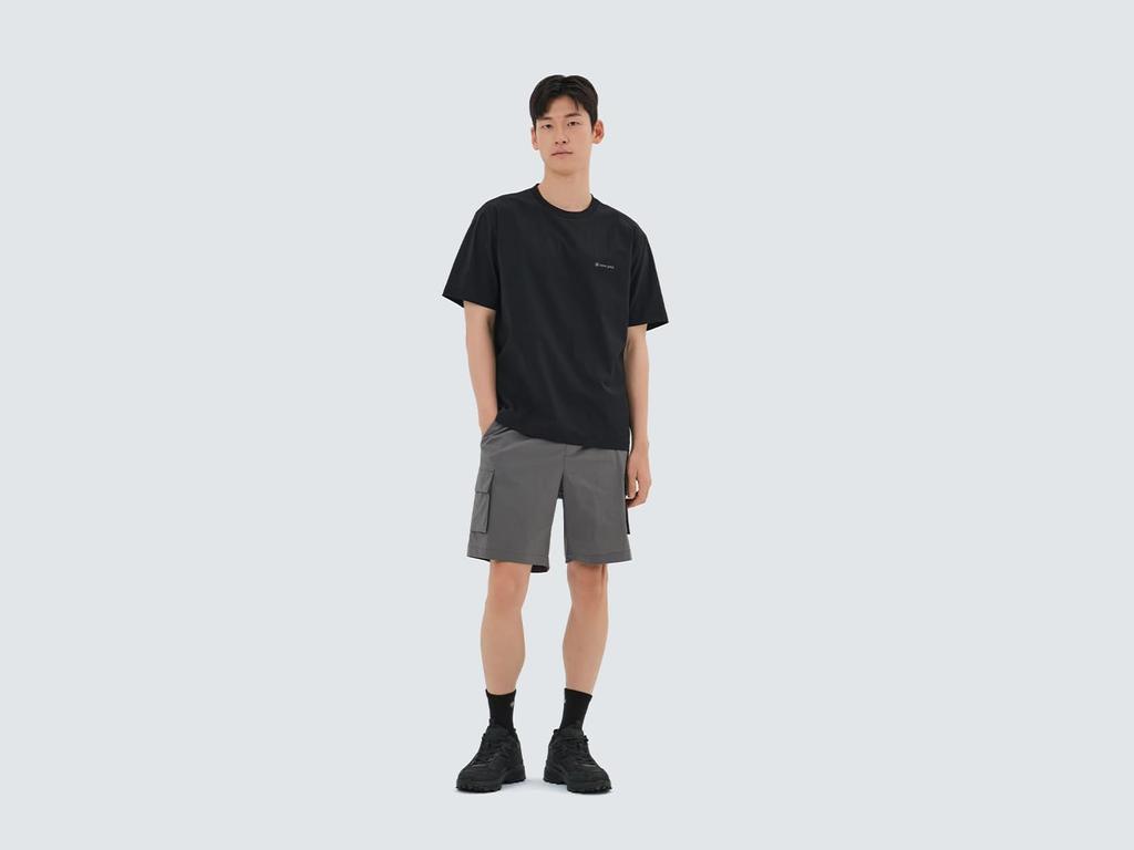 Snow Peak Root Basic Short Sleeve Size Black T-Shirt, L,