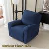 4pcs/set Wear-resistant Recliner Chair Cover Stretch Elastic Armchair Slipcover with Pocket Plush Sofa Slipcover Massage Chair