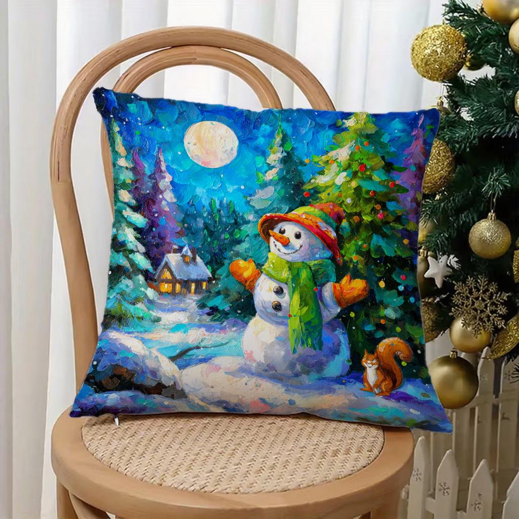 Weihnachtliche Kissenhülle mit LebkuchenmannGeeignet für Sofa Auto Schlafzimmer dekorativer Kissenbezug Kissenbezug