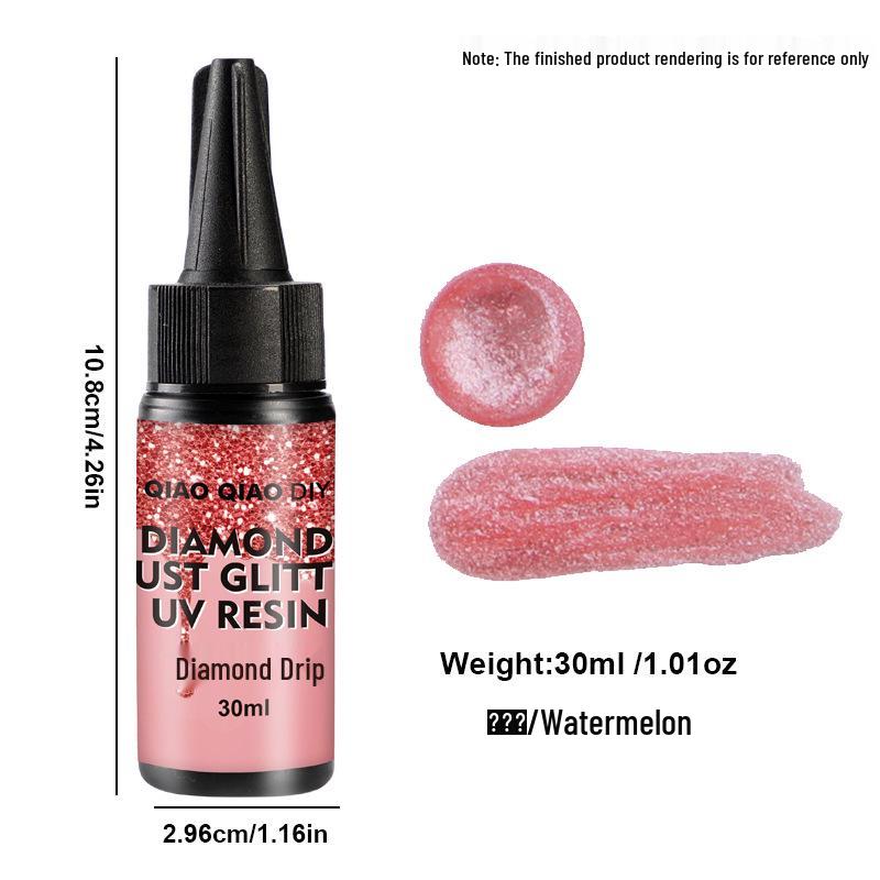 24-barevná 30ml diamantová třpytivá UV pryskyřice pro DIY šperky a doplňky