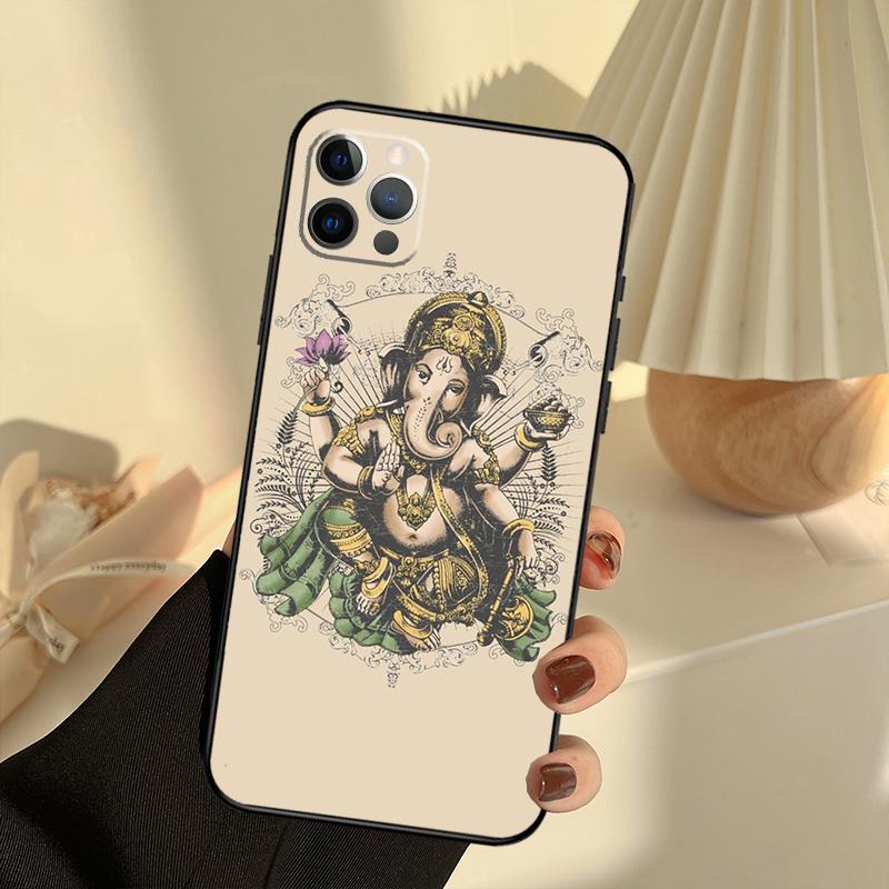 Ganesha The Hindu Phone Case For iPhone 15 14 13 12 11 16 17 Pro Max 13 Mini 15 16 Plus 16e 17 Air Cover Funda