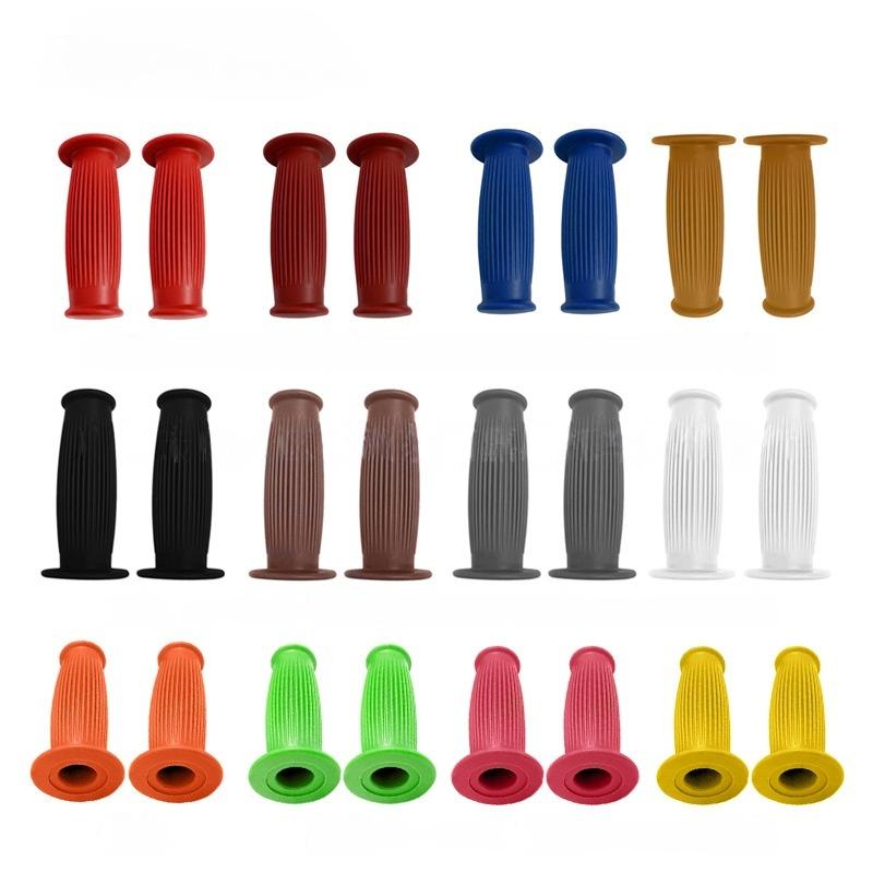 22MM Vintage Rubber Moto Handlebar Grips Anti-Slip Universal Fit for Cafe Racer Old School Bike Mod