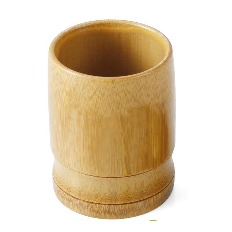 Retro Bamboo Pen Holder: Multi-functional Desktop Organizer & Business Gift, Inspired by the Four Treasures of the Study.