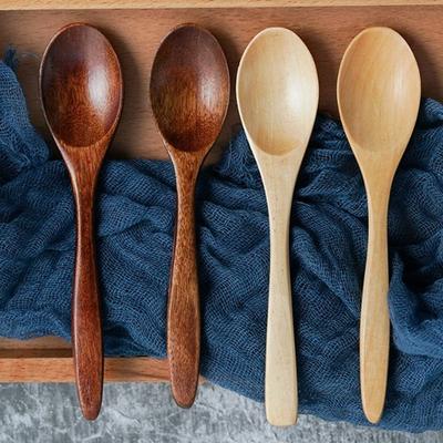 Natural Wooden Spoon Handmade Utensil Cereal Spoon New Dinner Kit  Kitchen Accessories
