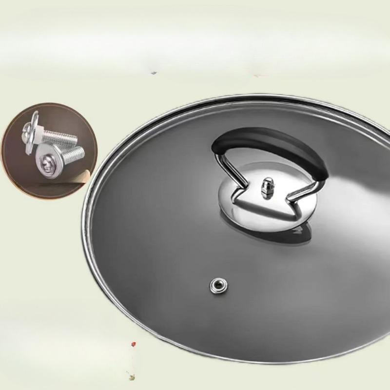 Edelstahl Topfdeckelgriff, Silikon Universaldeckel, Topfdeckelgriff, Verbrühschutz Topfdeckel, Oberer Knauf Küchengeschirr