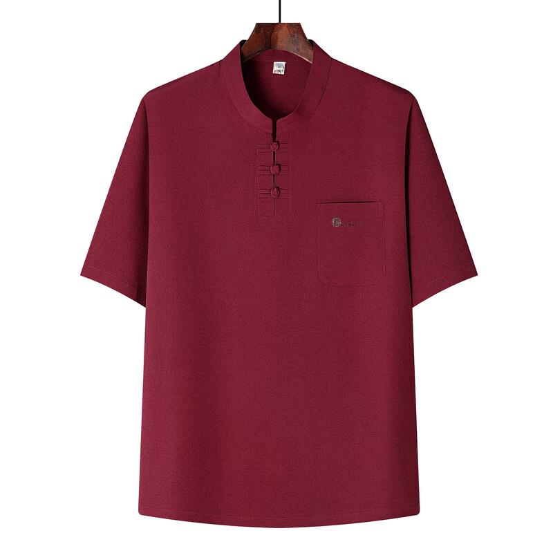 Elderly Men's Summer Ice Silk Tang Suit