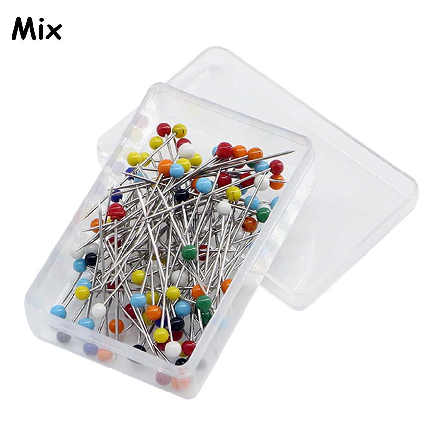 100pcs/box 3.2cm Pearl Pin Multi Colors Available DIY Handmade Clothing Positioning Needle Garment Accessory Sewing Accessories
