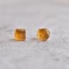 Raw Citrine Quartz Studs , Raw Gemstone Healing Crystal Studs Earrings, Bridesmaid Gifts , Crystal Earrings , Raw Healing Crystal Jewelry