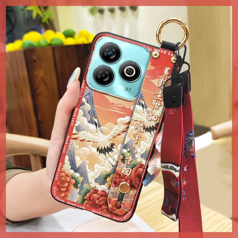 Odolné Vodotěsné Pouzdro na Telefon Pro ZTE Blade A75 4G/Z2359 Kroužek Ochranný Čínský styl Pro Maminku Stojánek Nárazuvzdorné