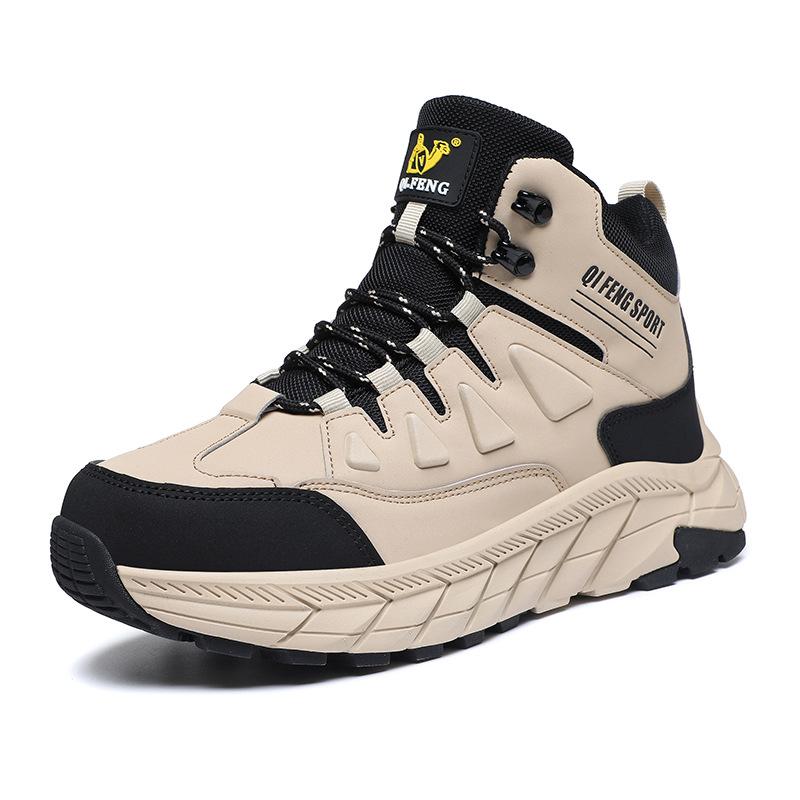 Large Size Hiking Shoes Winter High-top Waterproof and Velvet Warm Outdoor Snow Boots Non-slip Hiking Cotton Shoes