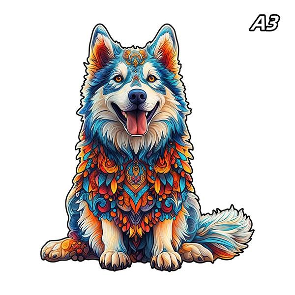 Irregular Puppy Animal Wooden Puzzle for Adult Children Gift Brain Teaser Game Fantasy Dog Christmas Present Box Puzzles Toys