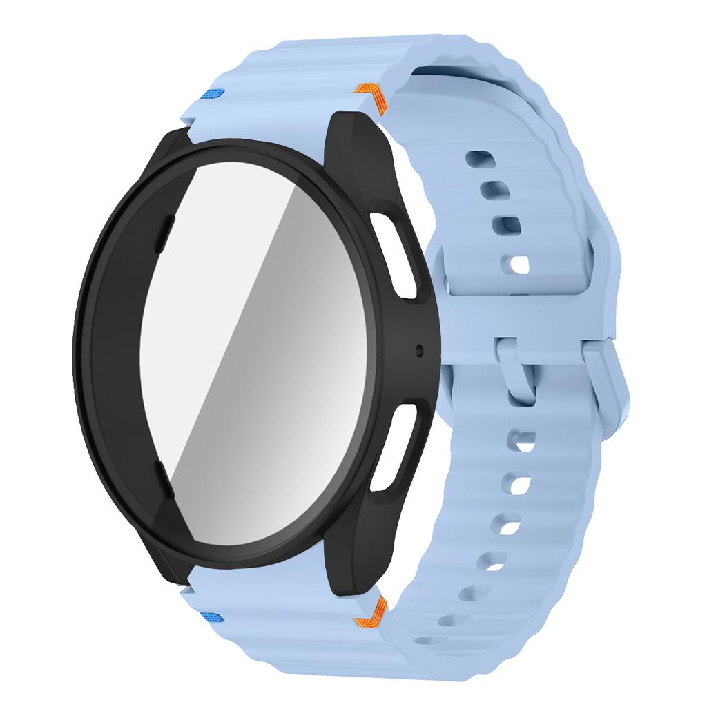 Silicone Strap for Samsung Watch 7 6 5 4 40mm 44mm 5Pro 45mm Band With Case Screen Protector Bumper cover for Wrist Accessories