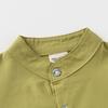 Boys' Solid-Color Stand-Up Collar Long-Sleeve Shirt for Spring and Fall