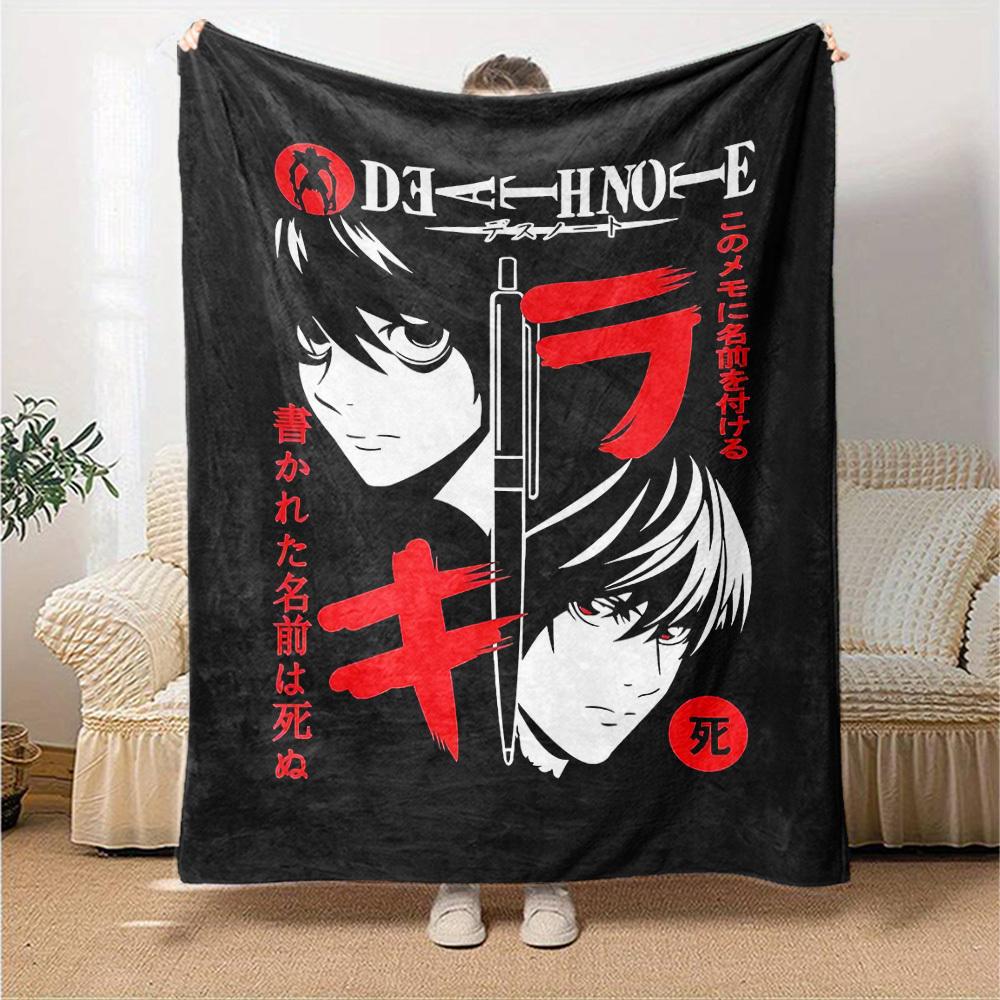1pc Death Note Soft Flannel All Season Throw for Home, Office, Outdoor UseDurable Comfort Soft Warm Throw for Home