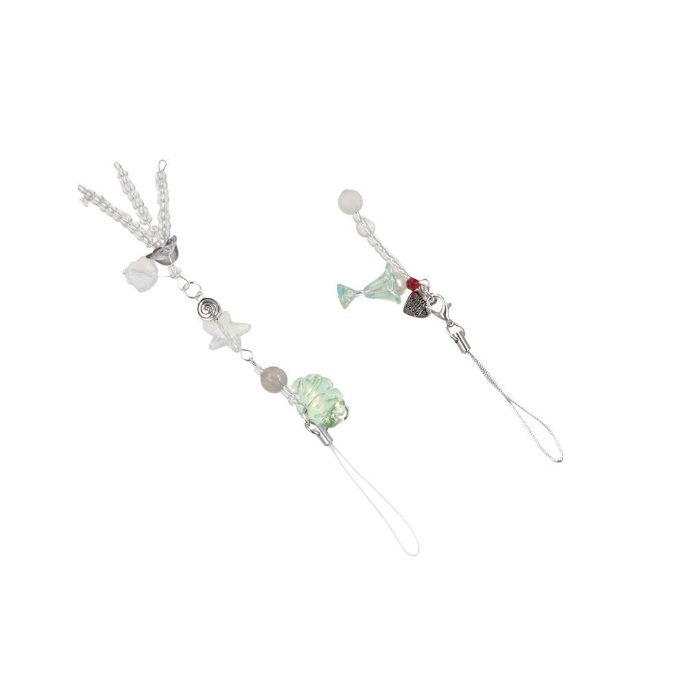 Ocean Style Jelly Fish Pendant Phone Charm Mobile Phone Chain Y2K Phone Lanyard  Girl Woman