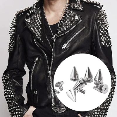 Silver Cone Studs and Spikes Metal Double Cap Rivets Stud Round Nail Rivet DIY Clothes Shoes Bag Clothing Accessories Wholesale