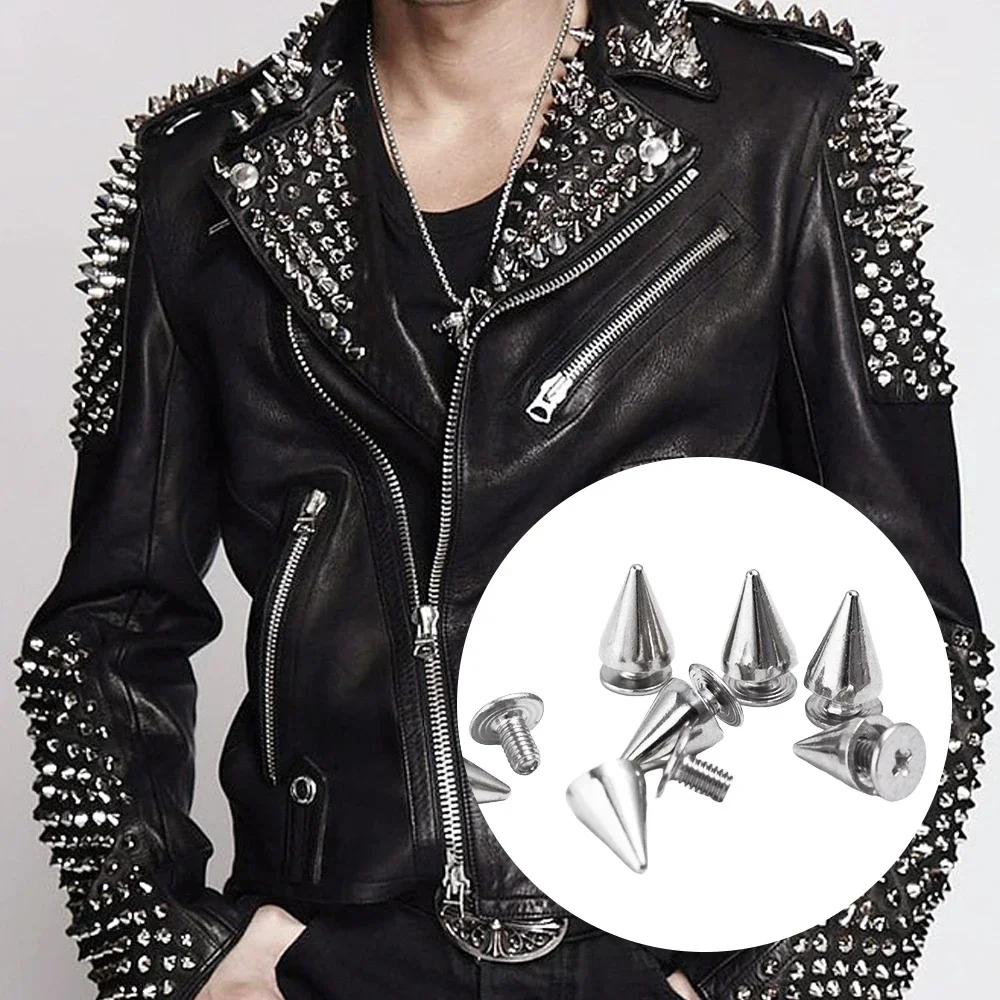 Con de argint Știfturi și țepi metal cu capac dublu Nituri Stud unghii rotunde Nit DIY Haine Pantofi Geanta Accesorii de îmbrăcăminte Comerț cu ridicata