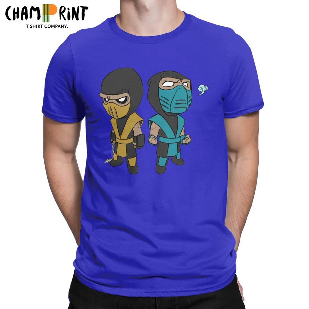 Scorpion SubZero T Shirt Mens Cotton 2021 Fashion TShirts Mortal Kombat Sub Zero Mk11 Arcade Game Tees Printed Tops