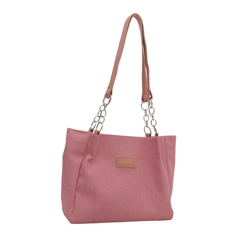 Simple and large-capacity tote bag, casual shoulder big bag, women's 2025 new college students' class commuting bag