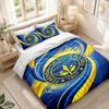 Conjunto de Roupa de Cama 1 Capa de Edredom 2 Fronhas Estampa Fenerbahçe FC Decoração de Quarto Casa