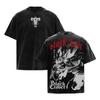 Anime Black Clover Yami Sukehiro Tshirt Vintage Y2k Washed T-shirt For Men's Clothing Short Sleeve Oversized Cotton Tees Tops