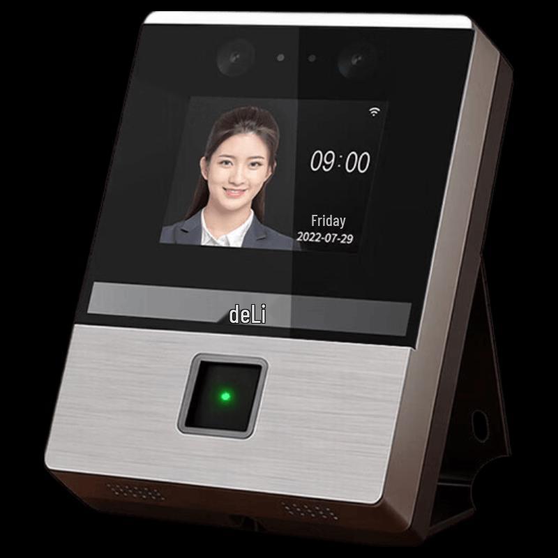 Deli DL-D3 WiFi Smart Cloud Dynamic Face & Fingerprint Time Clock CN plug (adapter included)