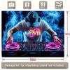 Electronic Music DJ Tapestry, DJ Turntable with Smoke Wall Art for Bedroom & Festival Decor