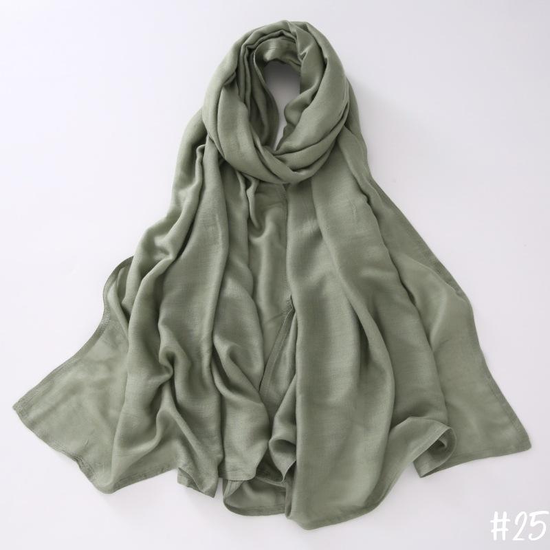 New Thin Modal Scarf For Women Girls Solid Scarves Soft Wide Brim Cotton Breathable Pashmina Shawl Foulard Winter Wrap Shawls